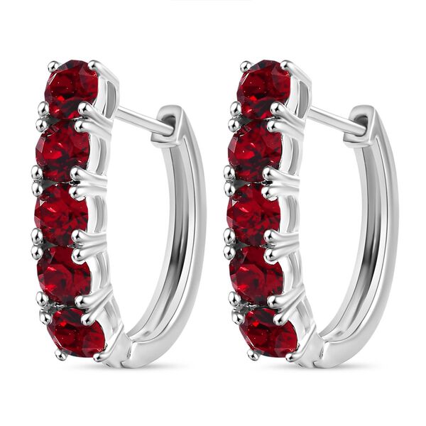 J Francis gefertigt mit SWAROVSKI- Siam Farbe Swarovski Kristall Ohrringe image number 4