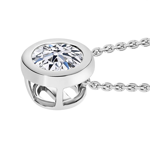 LUXURIANT VS-EF Labor Diamant Anhänger mit 50cm Kette, 925 Silber platiniert- 0,25 ct. image number 3