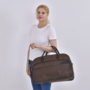 Kunstleder Reisetasche, dunkelbraun