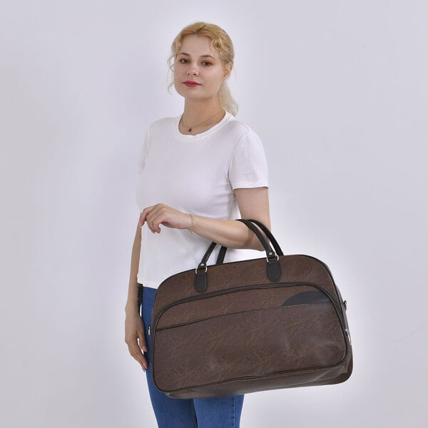 Kunstleder Reisetasche, dunkelbraun image number 3