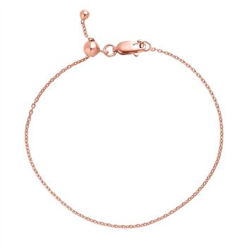 Anker-Kettenarmband 19cm in ros&eacute;vergoldetem 925 Silber