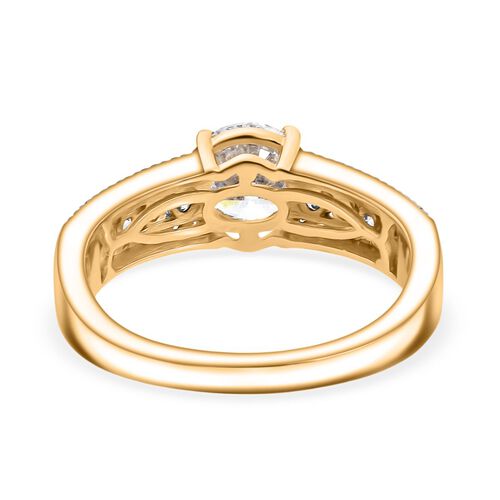 LUXURIANT DIAMOND - Lab Grown Diamant SI Ring 925 Silber 750 Gelbgold Vermeil (Größe 17.00) ca. 1.51 ct image number 5