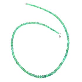 RHAPSODY zertifiziert und geprüft AAAA Smaragd Halskette in 950 Platin, 45 cm - 70 ct.