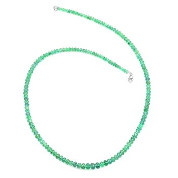 RHAPSODY zertifiziert und gepr&uuml;ft AAAA Smaragd Halskette in 950 Platin, 45 cm - 70 ct.