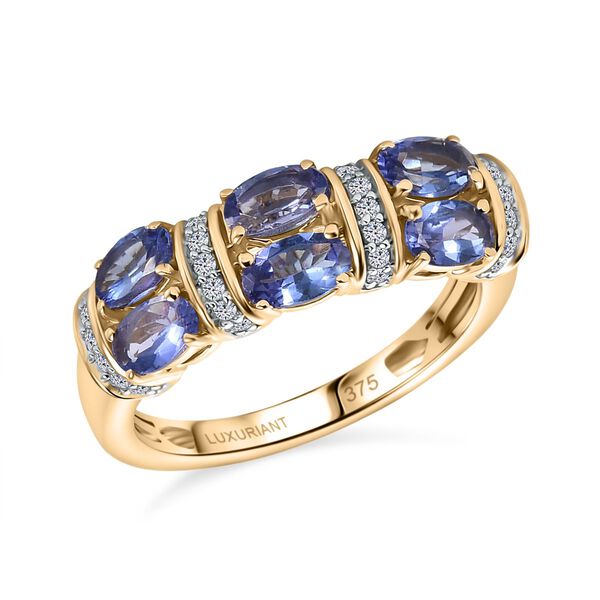 LUXURIANT DIAMOND- AAA Tansanit und Labor Diamant Ring in 375 Gold - 1,67 ct. image number 3