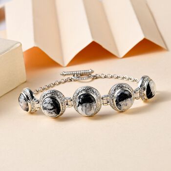 Wei&szlig;es B&uuml;ffel-Armband, 19 cm - 16,79 ct.