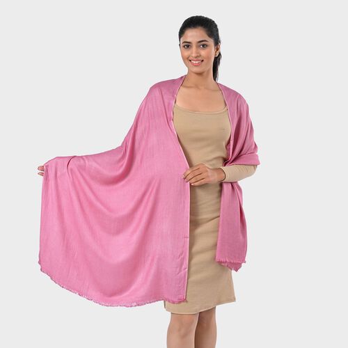 Viskose-Schal mit Fransen, 70 x 195 cm, Beige