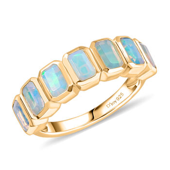 D'Joy AA nat&uuml;rlicher, &auml;thiopischer Welo Opal Ring, 925 Silber in Goldton - 1,58 ct.