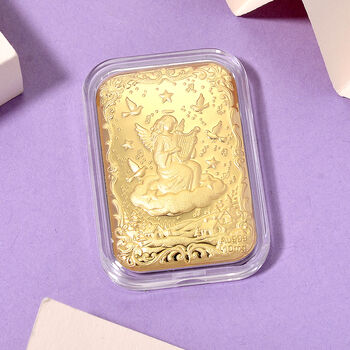 EXKLUSIVES GESCHENK - 999er Goldfolie mit Engel, 10mg