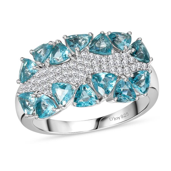 D'Joy AA Betroka blauer Apatit und Moissanit Ring - 2,80 ct. image number 3