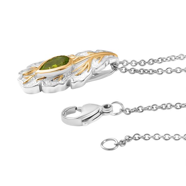 EVER TRUE Peridot Anhänger mit kette ca. 50 cm, Nickelfreies Messing ca. 1,05 ct. image number 3