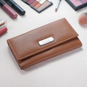 Echtleder Geldb&ouml;rse mit RFID Schutz, Dunkelbraun