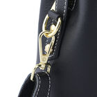 Crossbody Tasche aus 100% echtem Leder, Hirsche Muster, Größe 22x11x18 cm, Schwarz image number 4