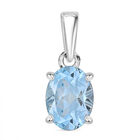 Himmelblauer Topas Anhänger 925 Silber rhodiniert ca. 1.55 ct