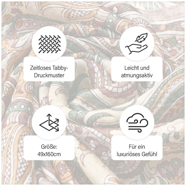 Seiden Schal, tabby print image number 5