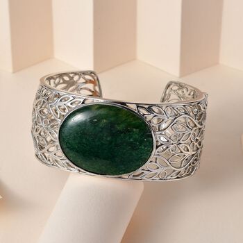 Gr&uuml;ner Aventurin-Armreif, 19cm - 63,26 ct.