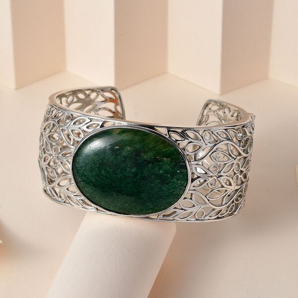 Gr&uuml;ner Aventurin-Armreif, 19cm - 63,26 ct. image number 2