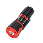 Multifunktions-Taschenlampe mit Schraubendreher, Maßband und Wasserwaage, rot, Batterien nicht inklusive image number 0