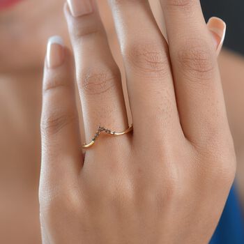 LUXURIANT DIAMOND - Lab Grown Roter Diamant SI Ring 925 Silber 750 Gelbgold Vermeil (Gr&ouml;&szlig;e 18.00)