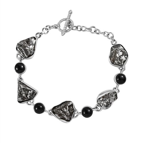 Meteorit und schwarzes Turmalin 19cm Armband - 74,01 ct. image number 0