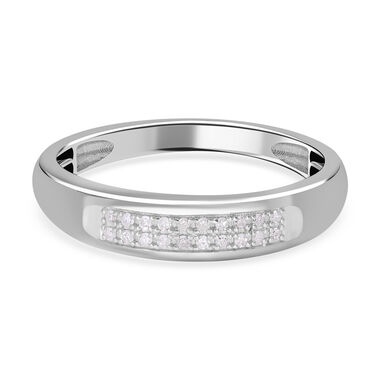 Diamant Ring in platiniertem Silber - 0,10 ct.