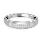 Weißer Diamant Ring, 925 Silber platiniert (Größe 17.00) ca. 0.10 ct