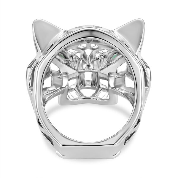 Gr&uuml;ner Zirkonia Ring Nickelfreies Messing (Gr&ouml;&szlig;e 17.00) image number 4