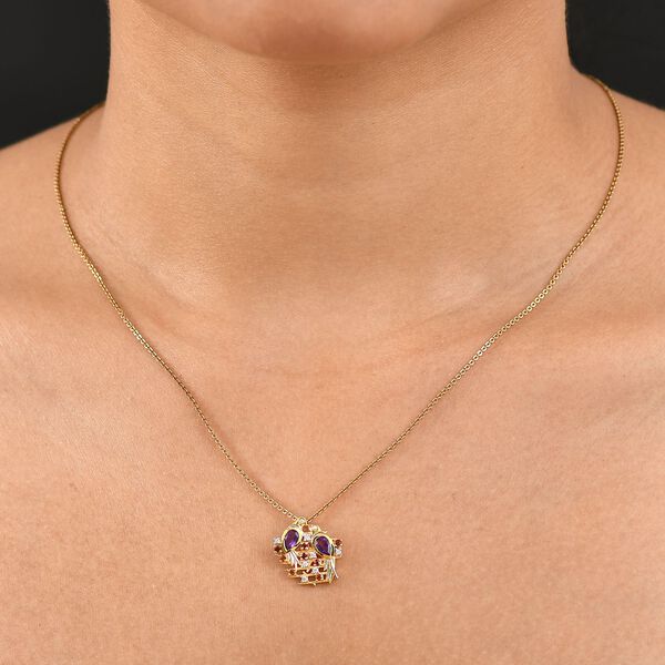 AA Afrikanischer Amethyst, roter Granat und Zirkon Anhänger - 0,67 ct. image number 3