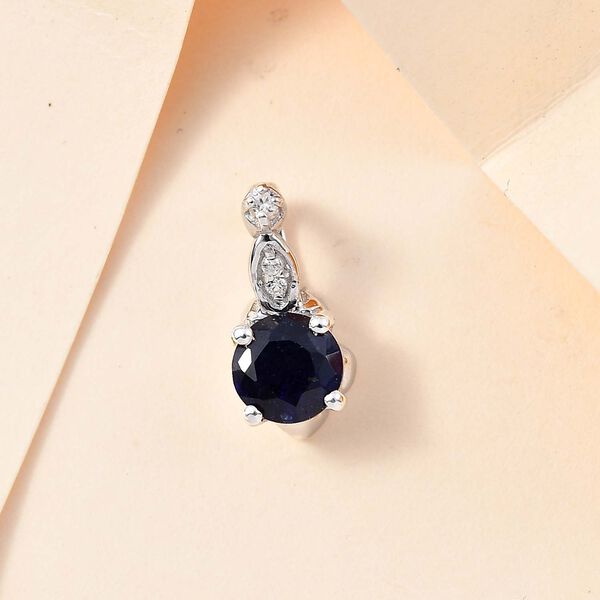 Masoala Saphir und Zirkon Anh&auml;nger - 1,38 ct. image number 2