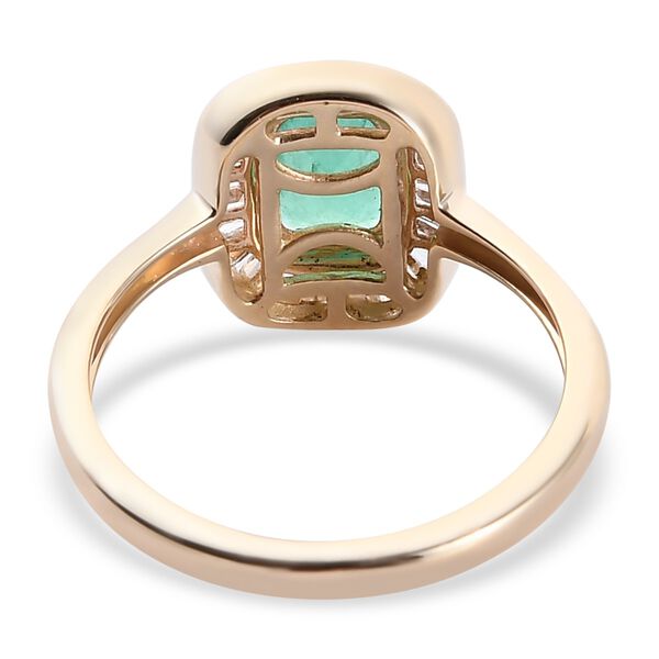 AAA Sambischer Smaragd und Diamant Ring 375 Gelbgold image number 6