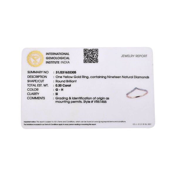 ILIANA SI-GH Diamant Herz Wishbone Ring in 750 Gold - 0,20 ct. image number 6