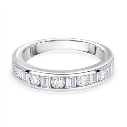 LUSTRO STELLA - Wei&szlig;er Zirkonia Ring 925 Silber rhodiniert (Gr&ouml;&szlig;e 17.00)