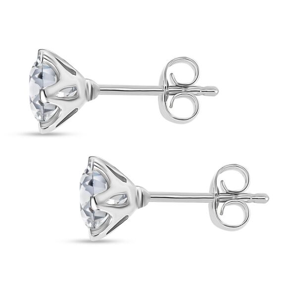 D'Joy 161 Facettiert Moissanit Ohrringe 925 Silber rhodiniert ca. 1,75 ct. image number 4