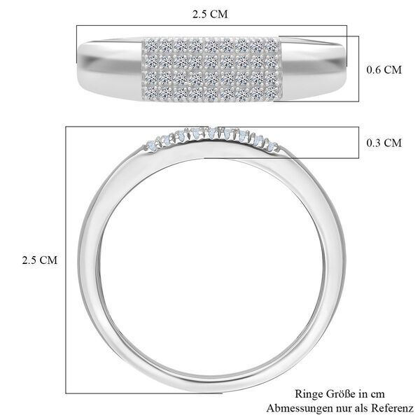 LUXURIANT VS-EF Labor Diamant Ring, 925 Silber rhodiniert - 0,20 ct. image number 6