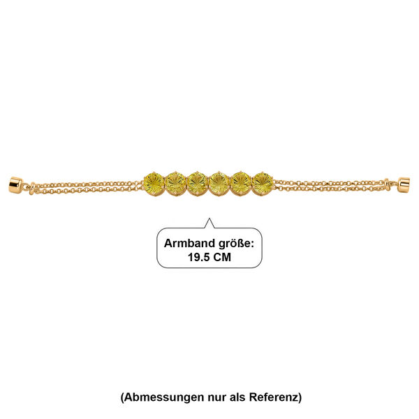 D'Joy AAA Ouro Verde-Quarz Armband ca. 19 cm 925 Silber 750 Gelbgold vermeil ca. 21,32 ct. image number 4