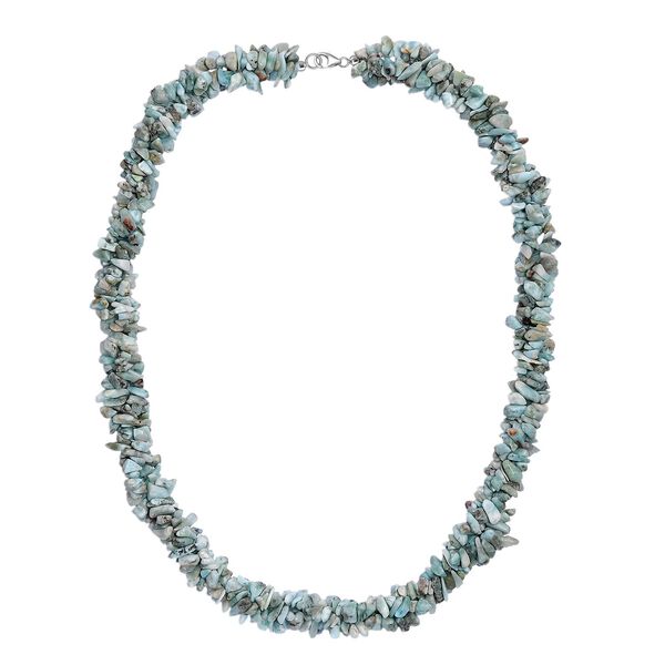 Larimar Halskette ca. 50 cm 925 Silber rhodiniert ca. 330.00 ct image number 3