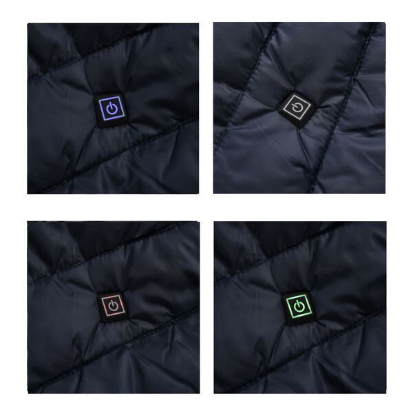 Beheizbare Weste mit 4 Heizzonen, inkl 5000Mah Solar Powerbank, Dunkelblau image number 5