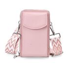 Crossbody-Tasche mit RFID-Schutz, 2 Hauptf&auml;cher mit Rei&szlig;verschluss, 6 Kartenf&auml;cher, abnehmbarer Schultergurt, 11x6x17,5 cm, Pink