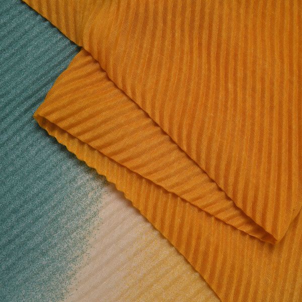 Plissee Schal mit Quasten und Farbverlauf, 180x90cm, gelb image number 5