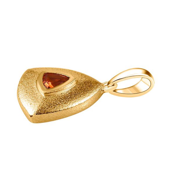 AA Salamanca Feueropal Anh&auml;nger 925 Silber Gelbgold Vermeil ca. 0.28 ct image number 4