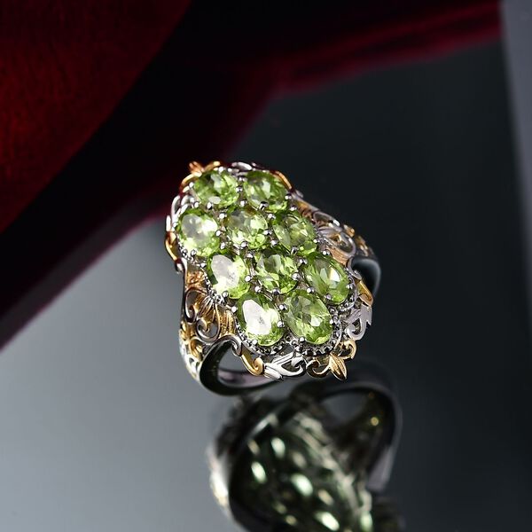 Natürlicher Peridot Ring Messing (Größe 16.00) ca. 4.89 ct image number 2