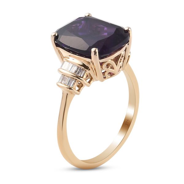 Lusaka Amethyst und Diamant Ring 375 Gelbgold image number 4