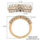 LUSTRO STELLA Hergestellt mit ZIRKONIA Cluster Ring 925 Silber 585 Vergoldet (Größe 16.00) ca. 2,25 ct image number 5