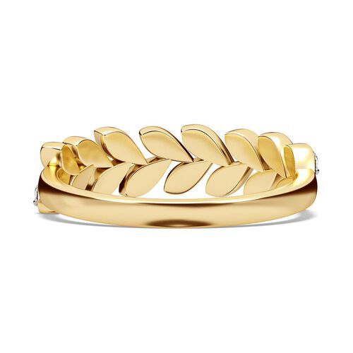 LUXURIANT DIAMOND - Lab Grown Diamant SI-GH Ring 925 Silber 750 Gelbgold Vermeil (Größe 16.00) ca. 0.25 ct image number 5