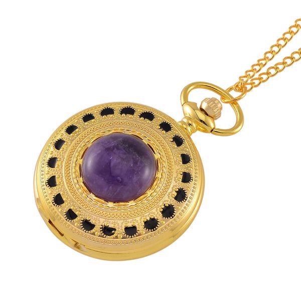 STRADA afrikanische Amethyst-Kettenuhr, 91,4 cm - 15 ct. image number 4