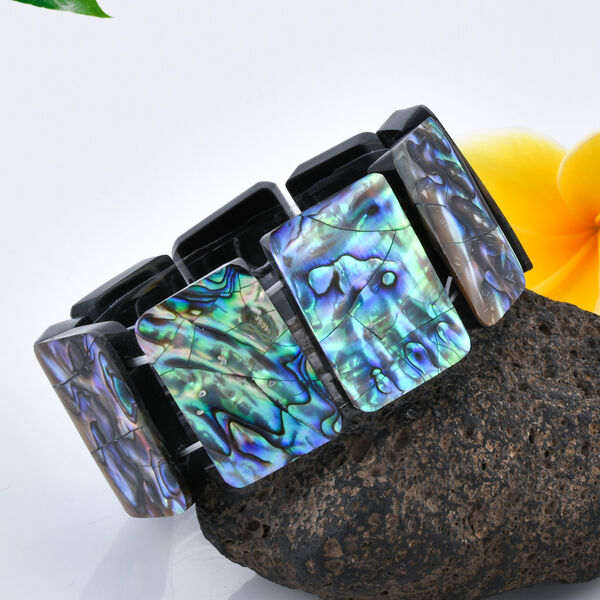 Royal Bali Kollektion - Abalone Muschel flexibel Armband ca. 19 cm image number 1