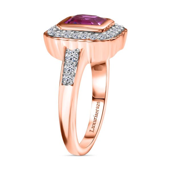LUXURIANT AAA Labor Rosa Saphir und Labor Diamant Ring - 2,69 ct. image number 5
