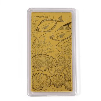 999er Gold-Barren mit Meeresleben-Motiven