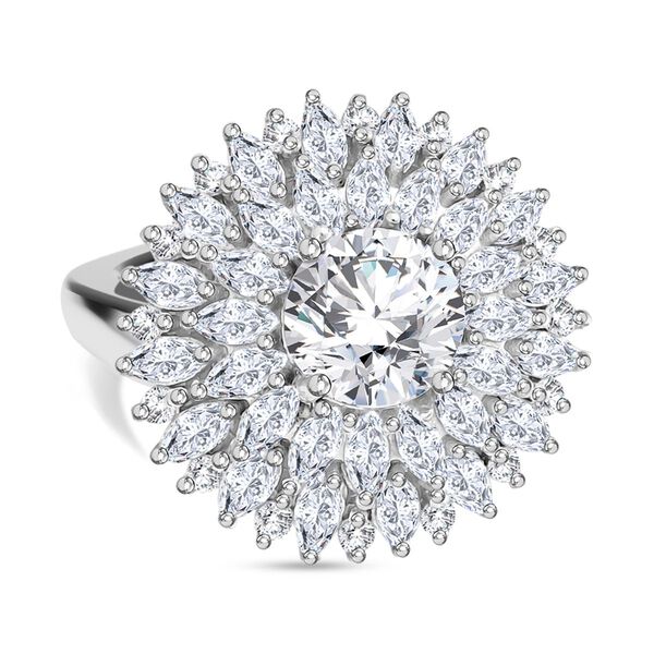 J Francis gefertigt mit SWAROVSKI- Weißer Swarovski Zirkonia Anhänger image number 0