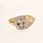 AAA Turkizit und Diamant-Ring, 925 Silber Gelbgold Vermeil  ca. 1,72 ct image number 1